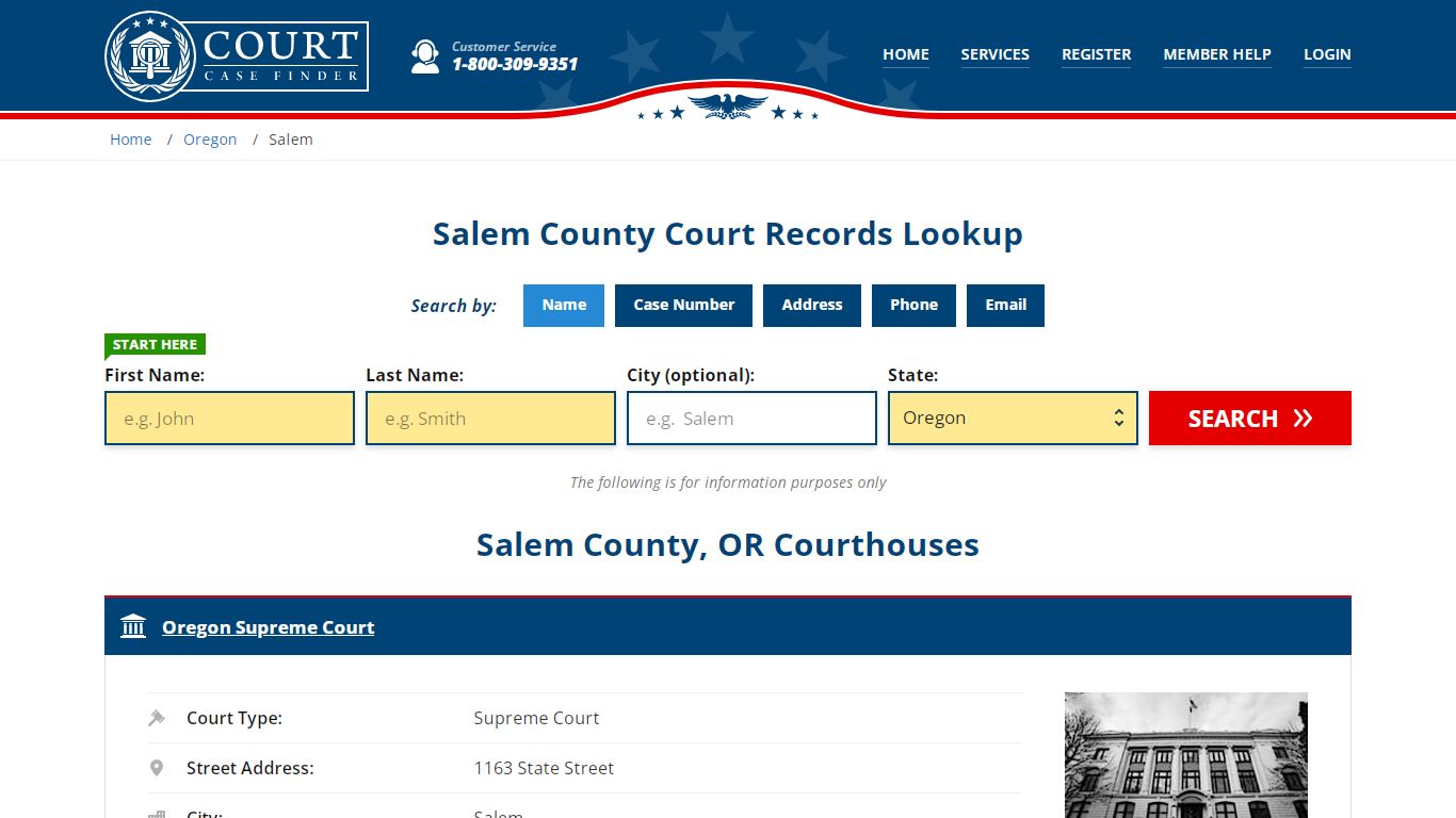 Salem County Court Records | OR Case Lookup